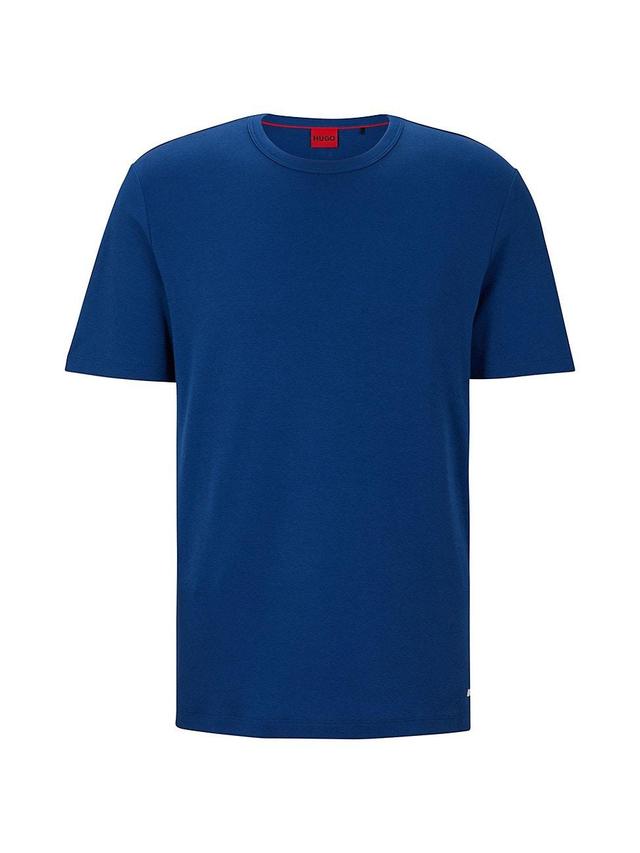 Mens Pima-Cotton Regular-Fit T-Shirt with Contrast Logo Product Image