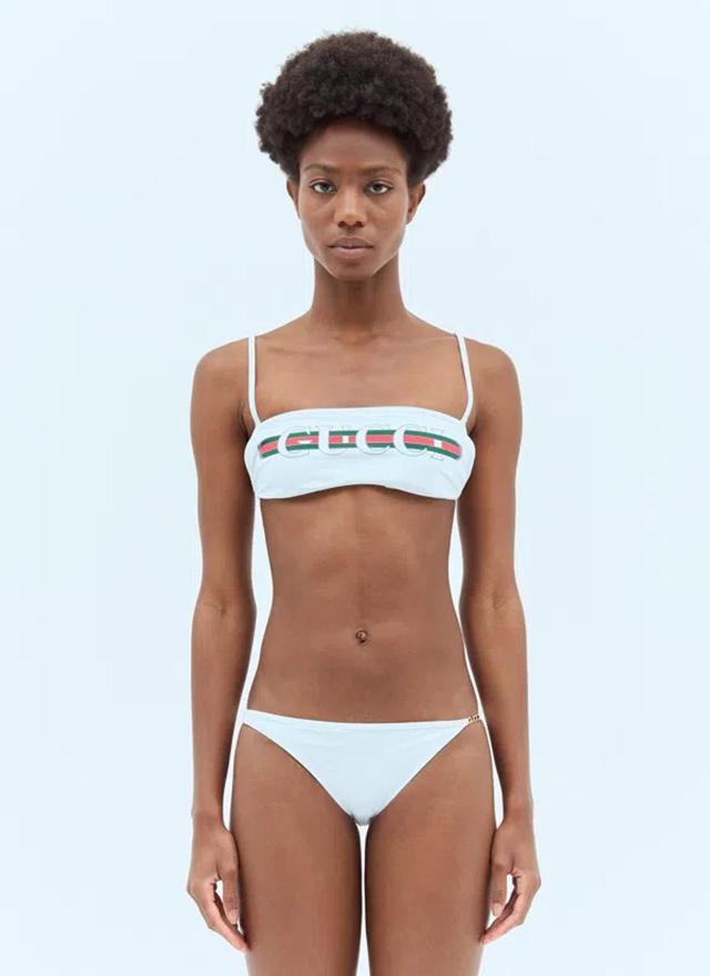 Sparkling Jersey Bikini Set In White Product Image