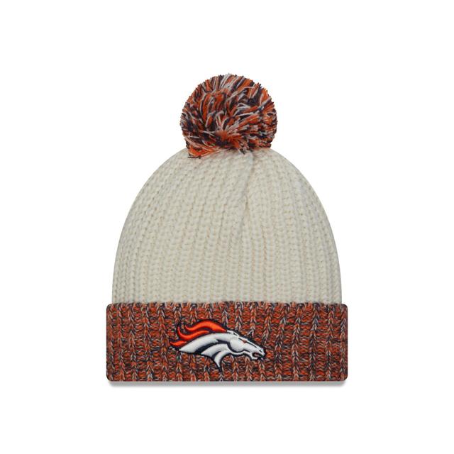 Denver Broncos Throwback Women's Pom Knit Hat Female Product Image