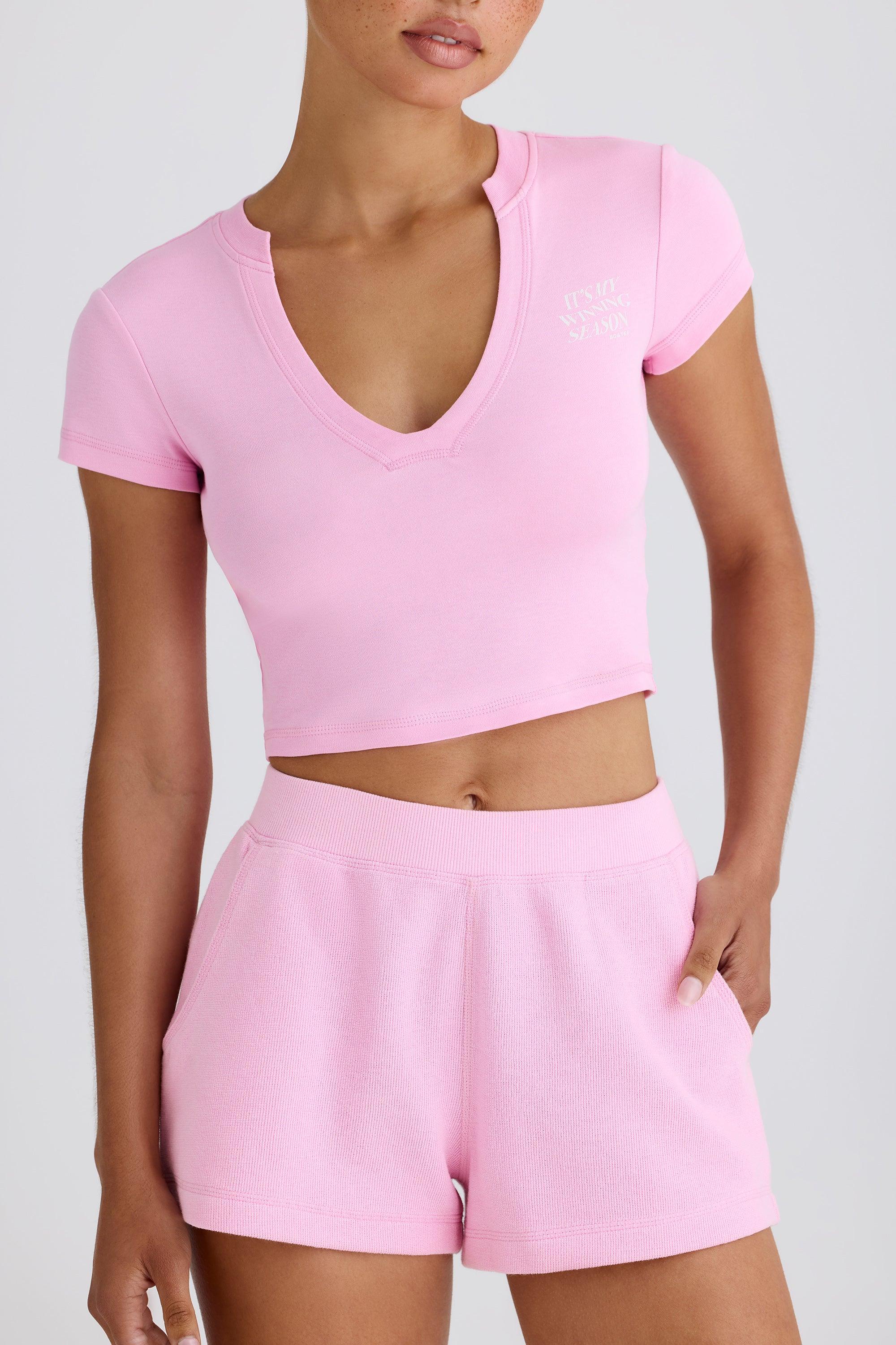 Elasticated Shorts in Bubblegum Pink Product Image