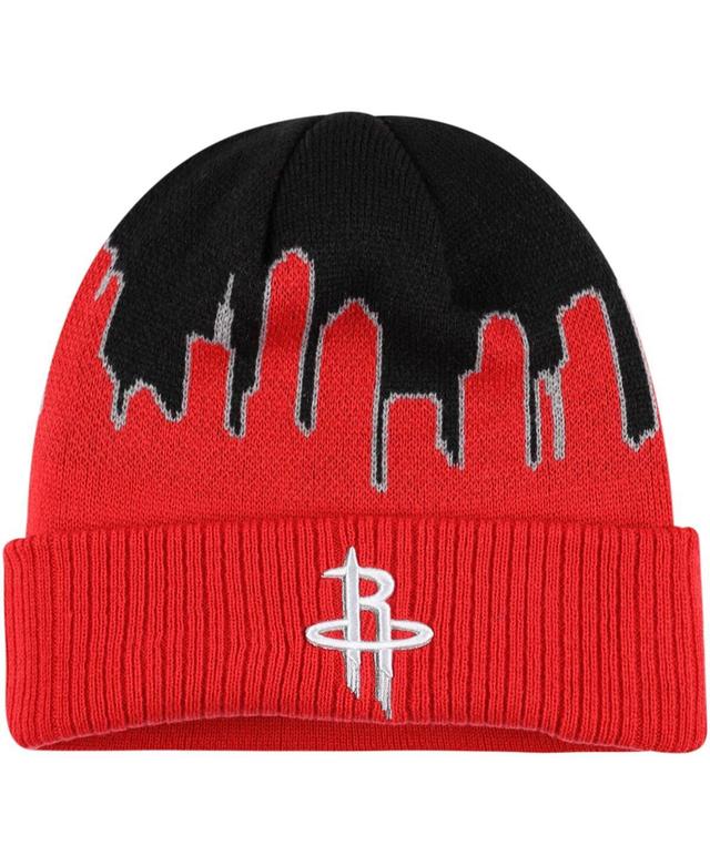 Mens New Era Red and Black Houston Rockets 2022 Tip-Off Cuffed Knit Hat - Red Product Image