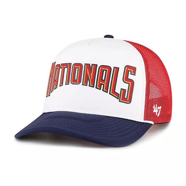 Mens 47 Washington Nationals Foam Front Script Trucker Snapback Hat Product Image