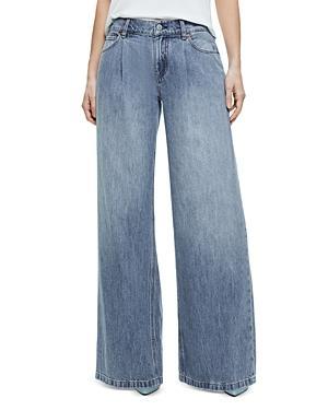 Jojo Cotton Wide Leg Jeans In Vintage Blue Product Image