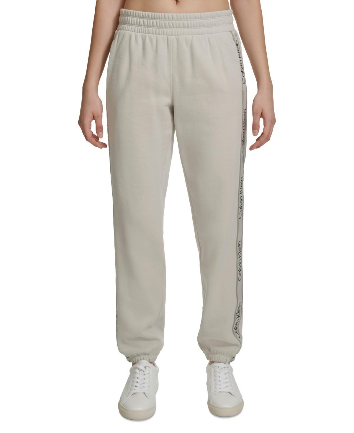 Calvin Klein Performance Womens Eco Fleece Logo Stripe Joggers Product Image