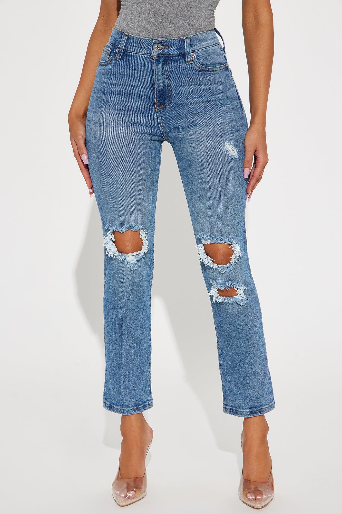 Noemi Stretch Straight Leg Jeans - Light Wash Product Image