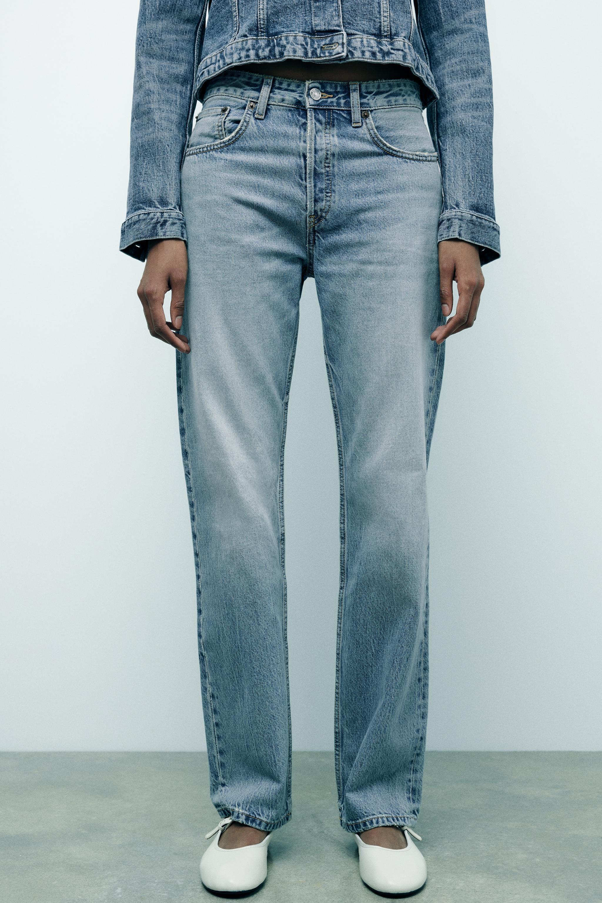 STRAIGHT LEG MID RISE TRF JEANS Product Image