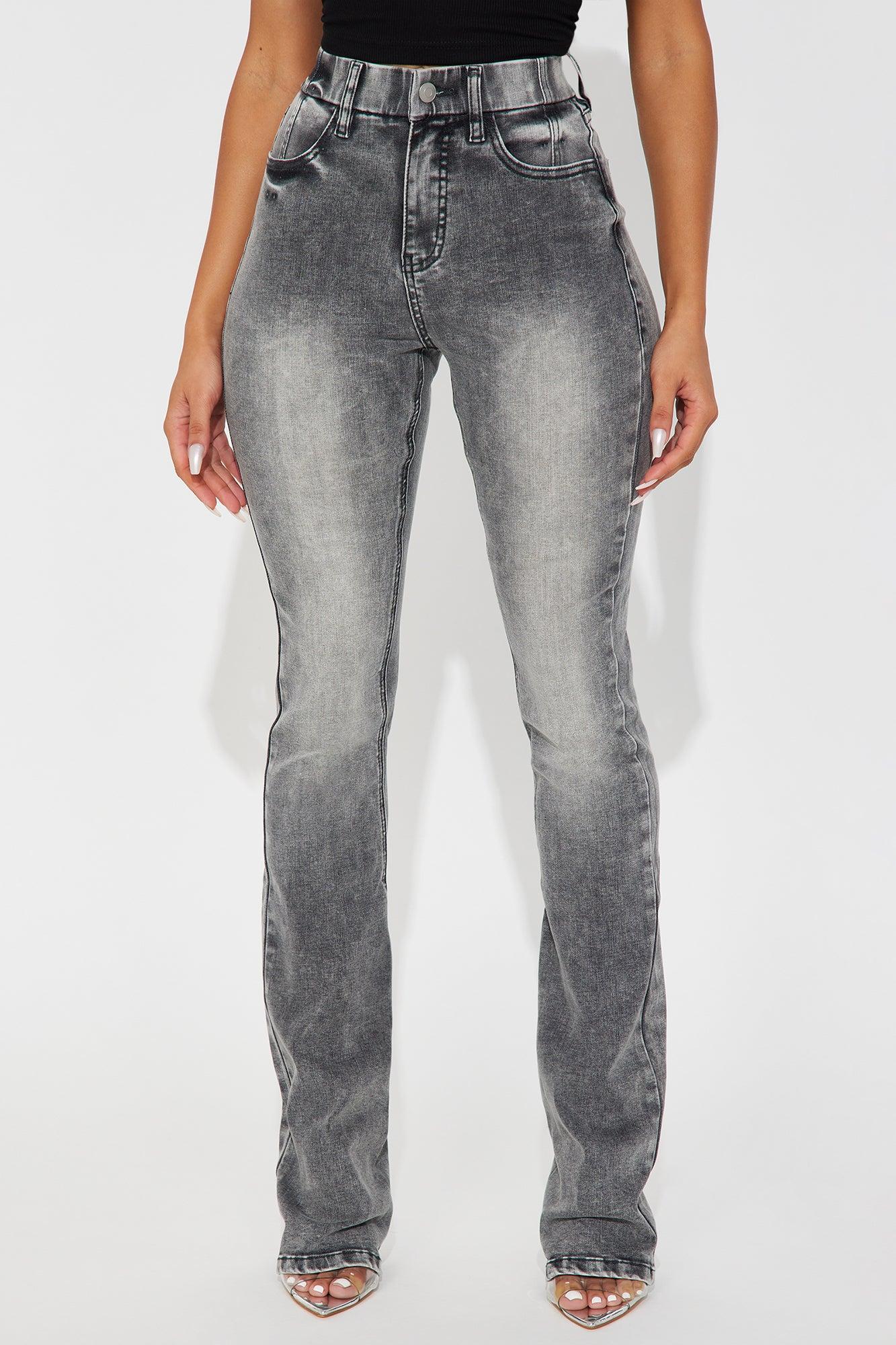 Tall She Stands Out Tummy Control Bootcut Jeans - Grey Product Image