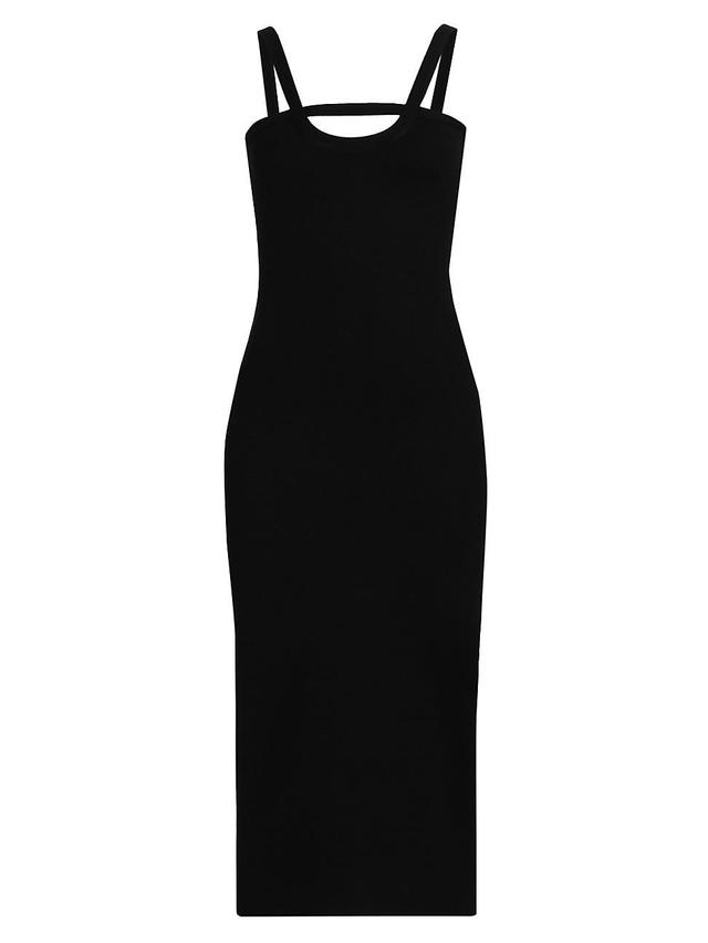 Womens Knit U-Neck Midi-Dress Product Image