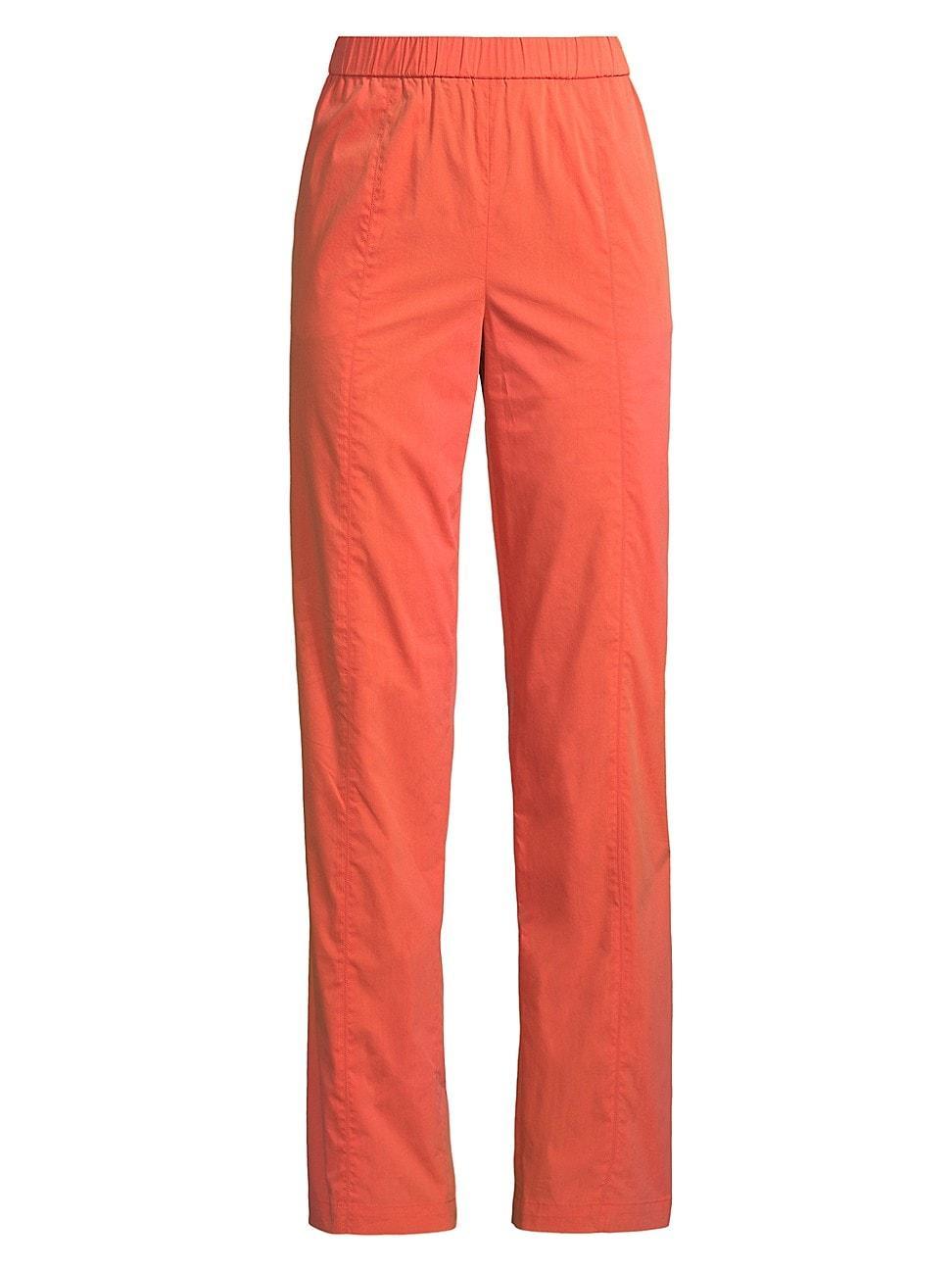 Womens Cotton-Blend Straight Pants Product Image