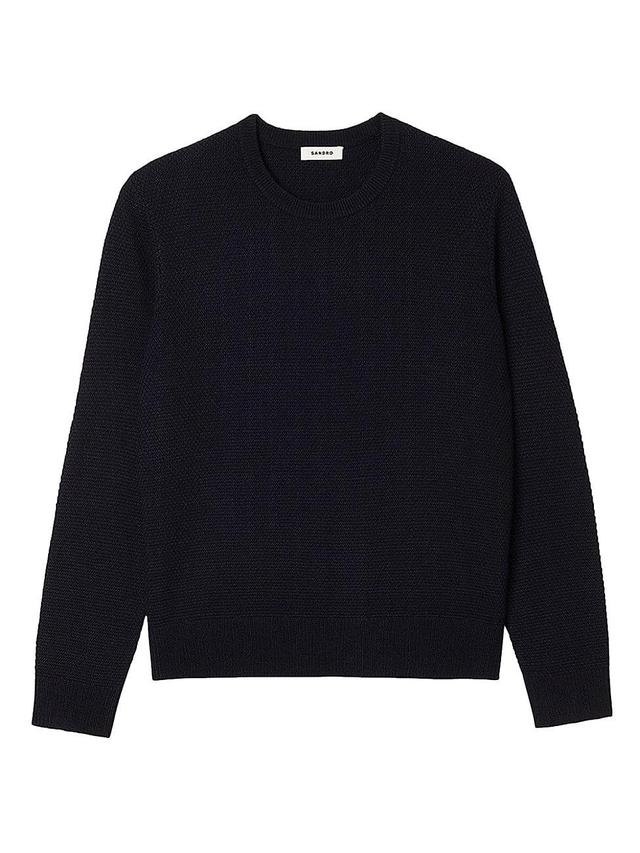 sandro Rice Wool Blend Crewneck Sweater Product Image