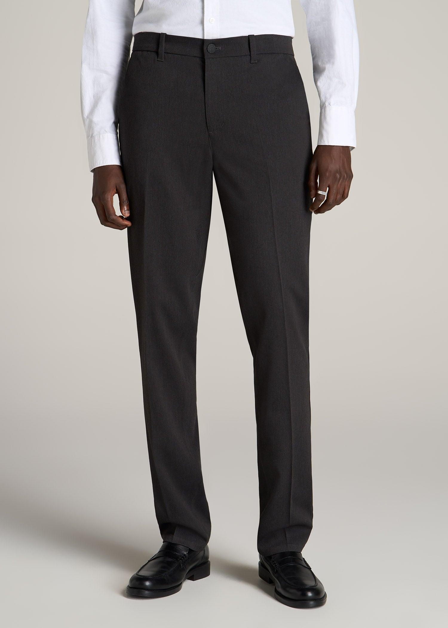 TAPERED-FIT Stretch Dress Pants for Tall Men in Charcoal Heather Male Product Image