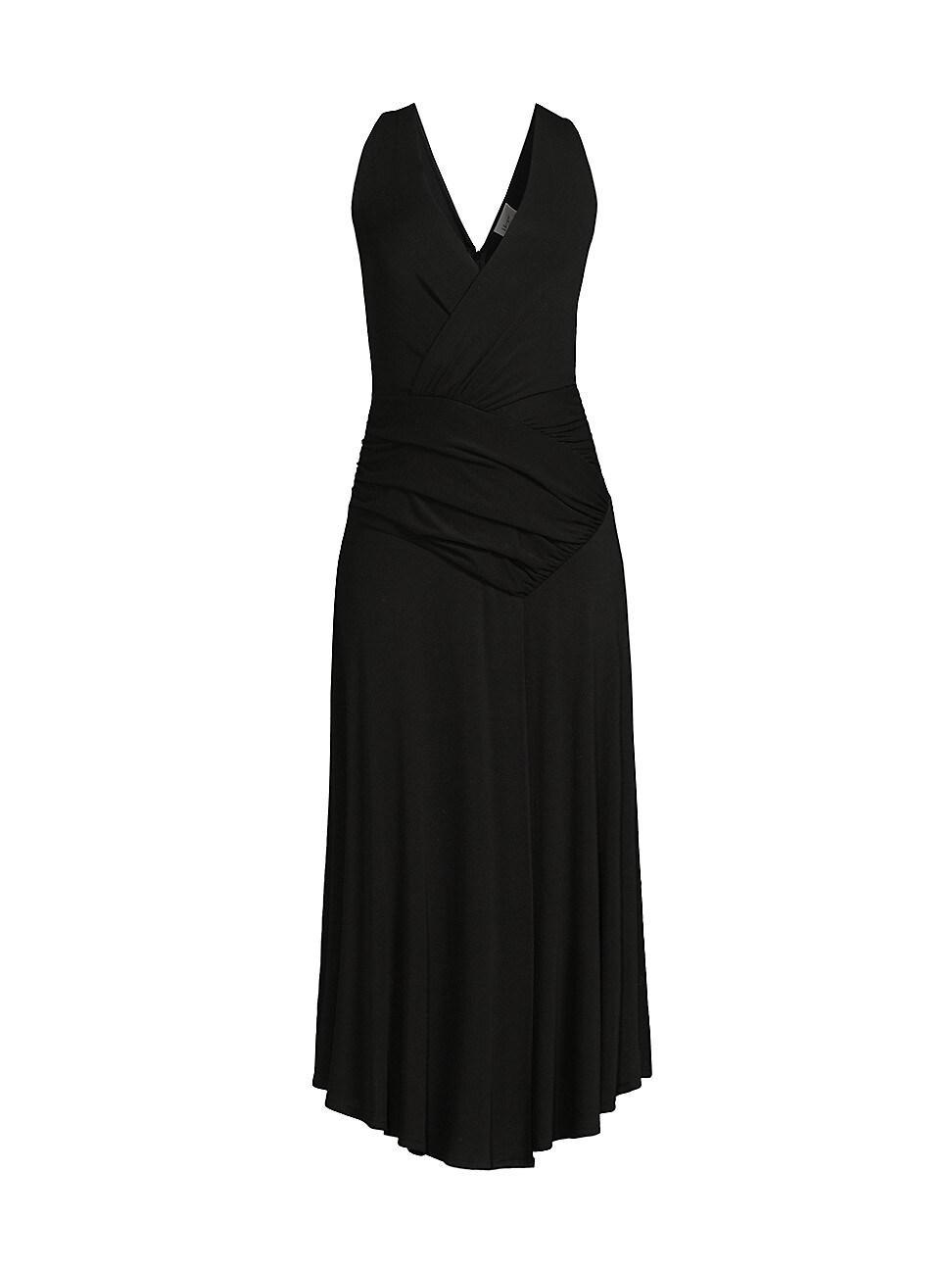 Womens Ruched Sleeveless Midi-Dress Product Image