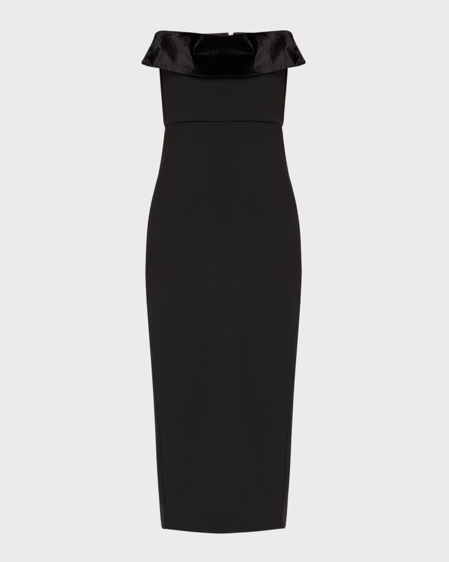 Strapless Crepe Midi Dress product image