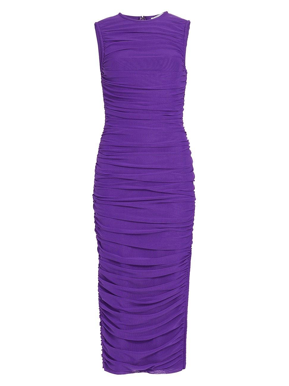 Elliatt Debbi Sleeveless Ruched Midi Cocktail Dress Product Image