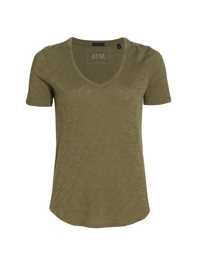 Womens Slub Jersey V-Neck Tee Product Image