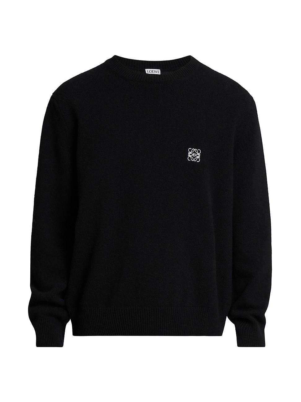 Mens Logo Wool Crewneck Sweater Product Image