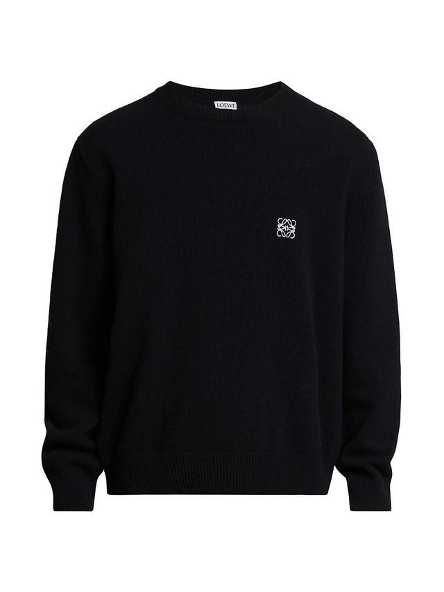 Mens Logo Wool Crewneck Sweater Product Image