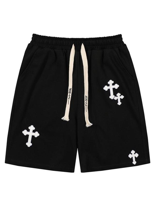 Sopula High Version Of Cross Patch Embroidered Shorts Product Image