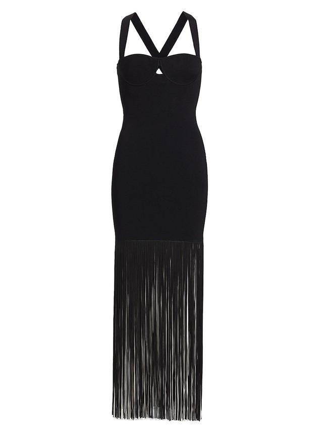 Womens Mia Fringe Maxi Dress Product Image