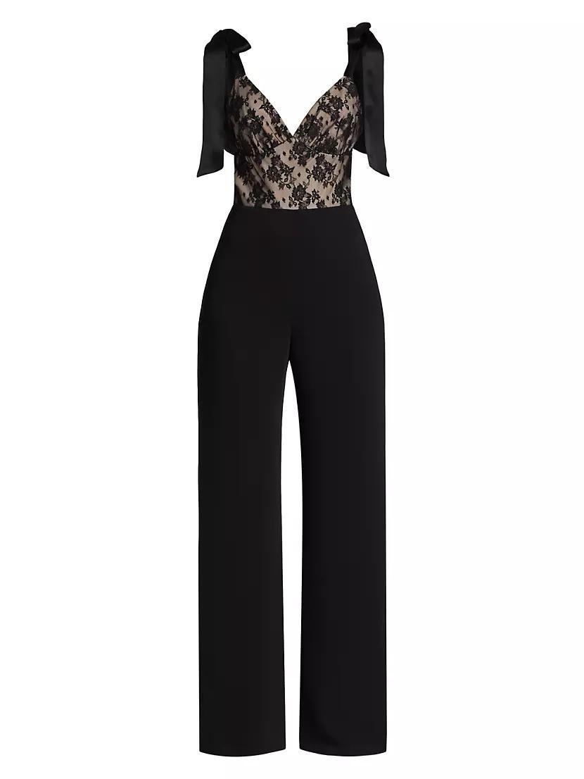 Audrielle Lace Bow Jumpsuit Product Image