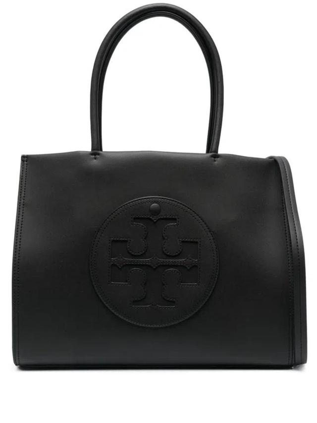 TORY BURCH Borsa Shopping Ella Piccola In Pelle Bio Con Logo In Black Product Image