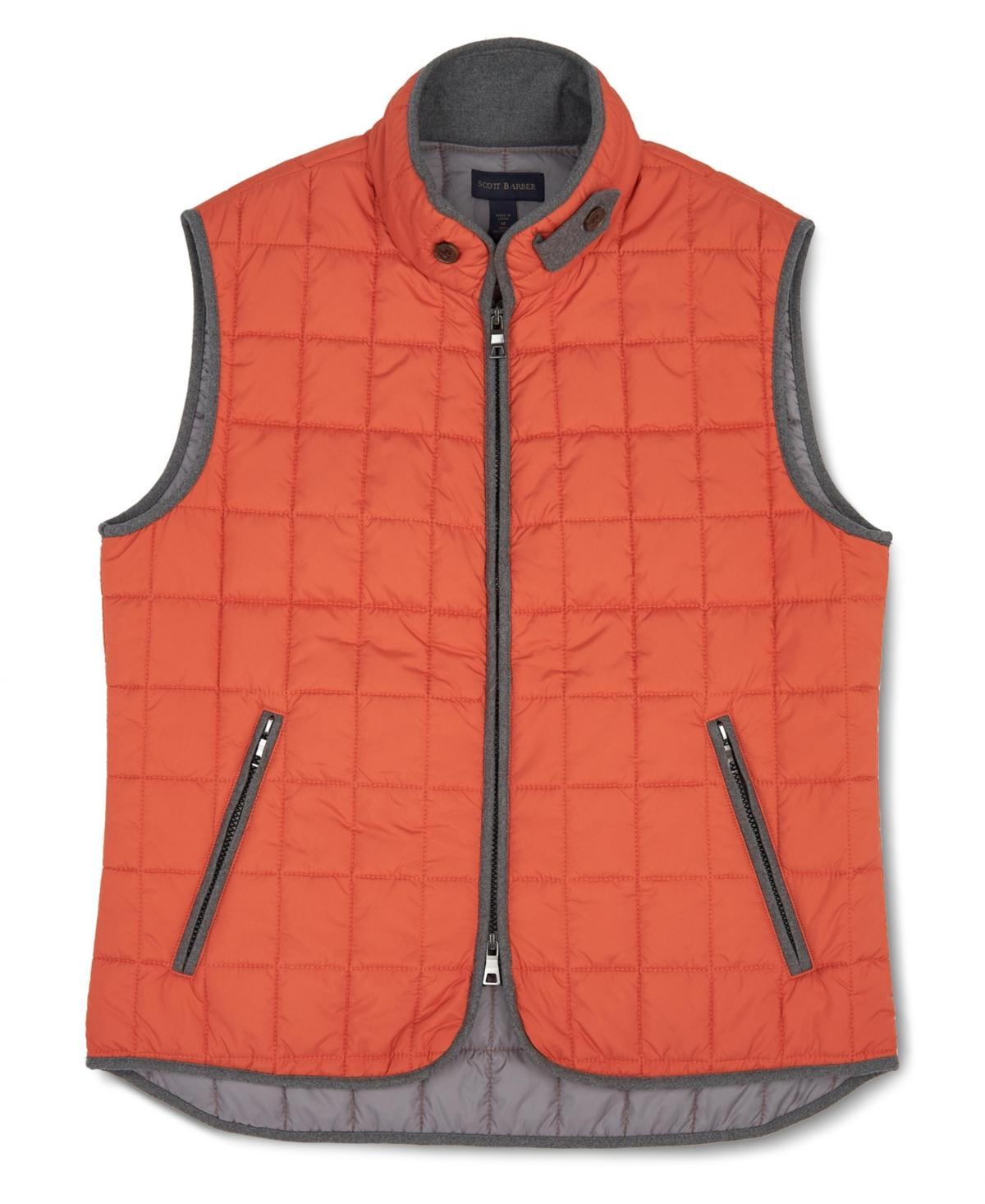 Scott Barber Mens Quilted Vest - Burgundy Product Image