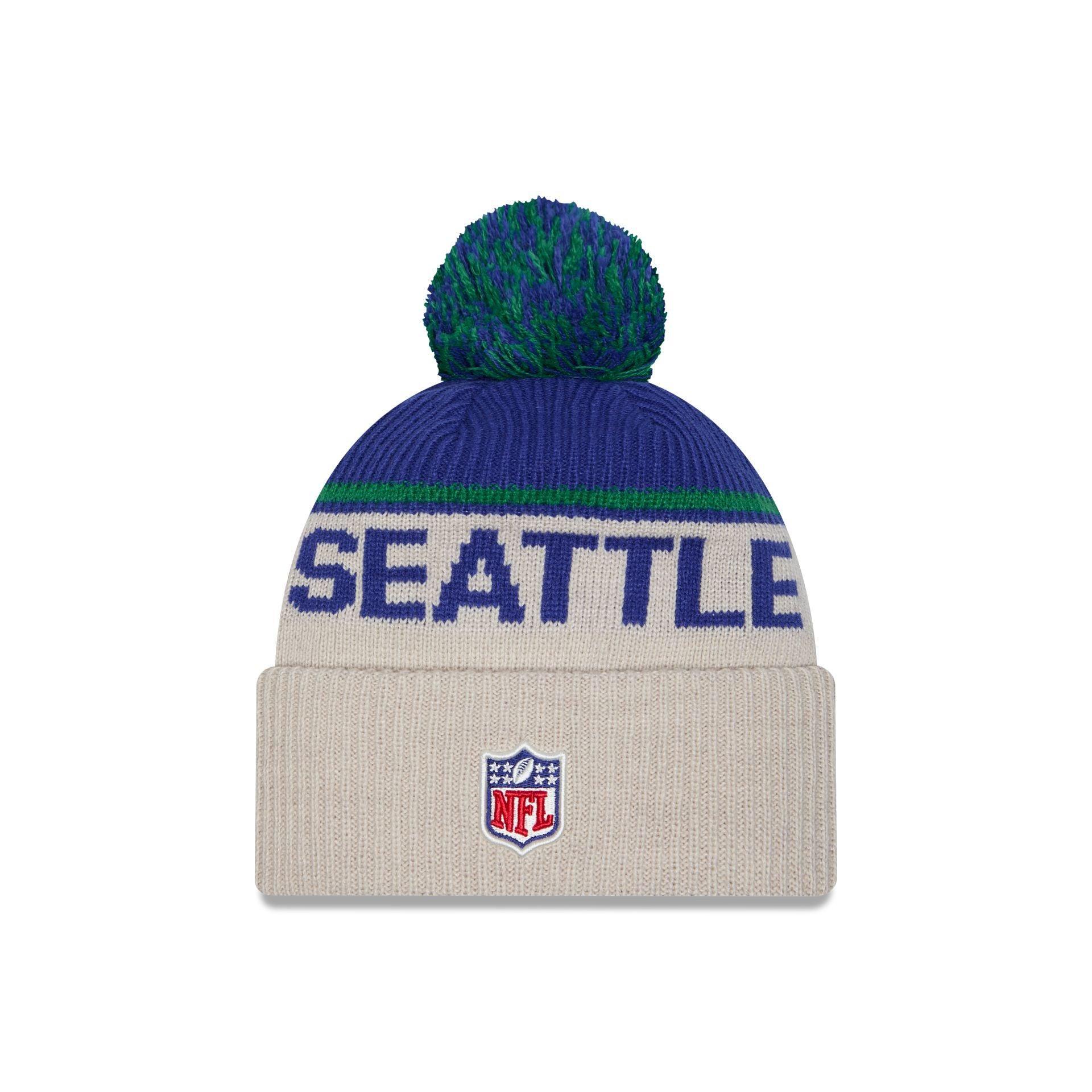 Seattle Seahawks 2024 Cold Weather Historic Pom Knit Hat Male Product Image