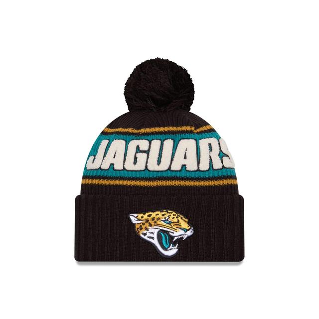 Jacksonville Jaguars 2024 Cold Weather Black Pom Knit Hat Male Product Image