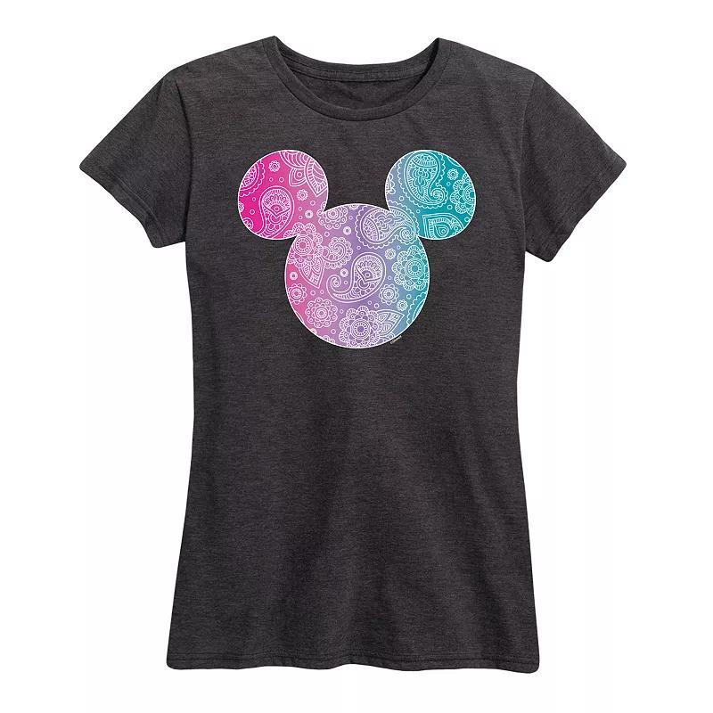 Disneys Mickey Mouse Womens Bandana Pattern Graphic Tee Product Image