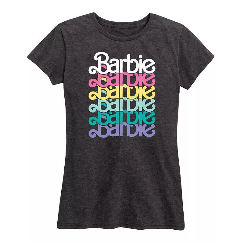 Womens Barbie Logo Stacked Spring Graphic Tee Product Image