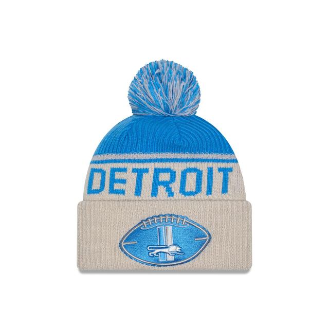 Detroit Lions 2024 Cold Weather Historic Pom Knit Hat Male Product Image