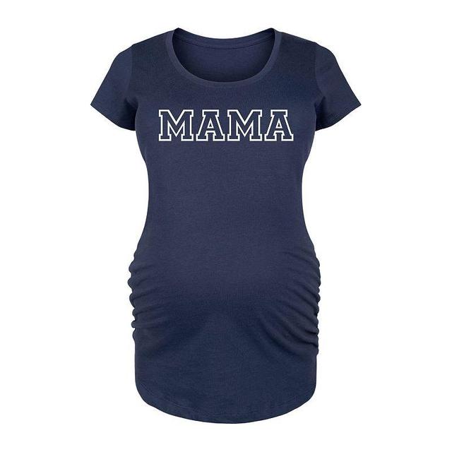 Maternity Mama Block Letters Graphic Tee, Girls Blue Product Image