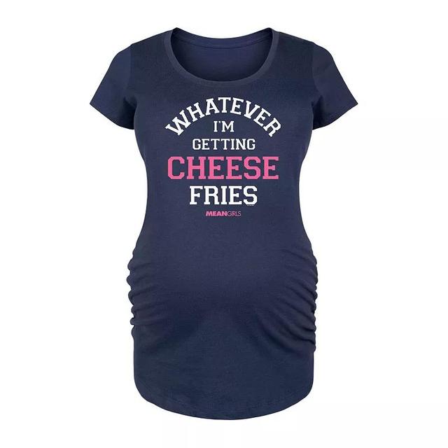 Maternity Mean Girls Im Getting Cheese Fries Graphic Tee, Womens Blue Product Image