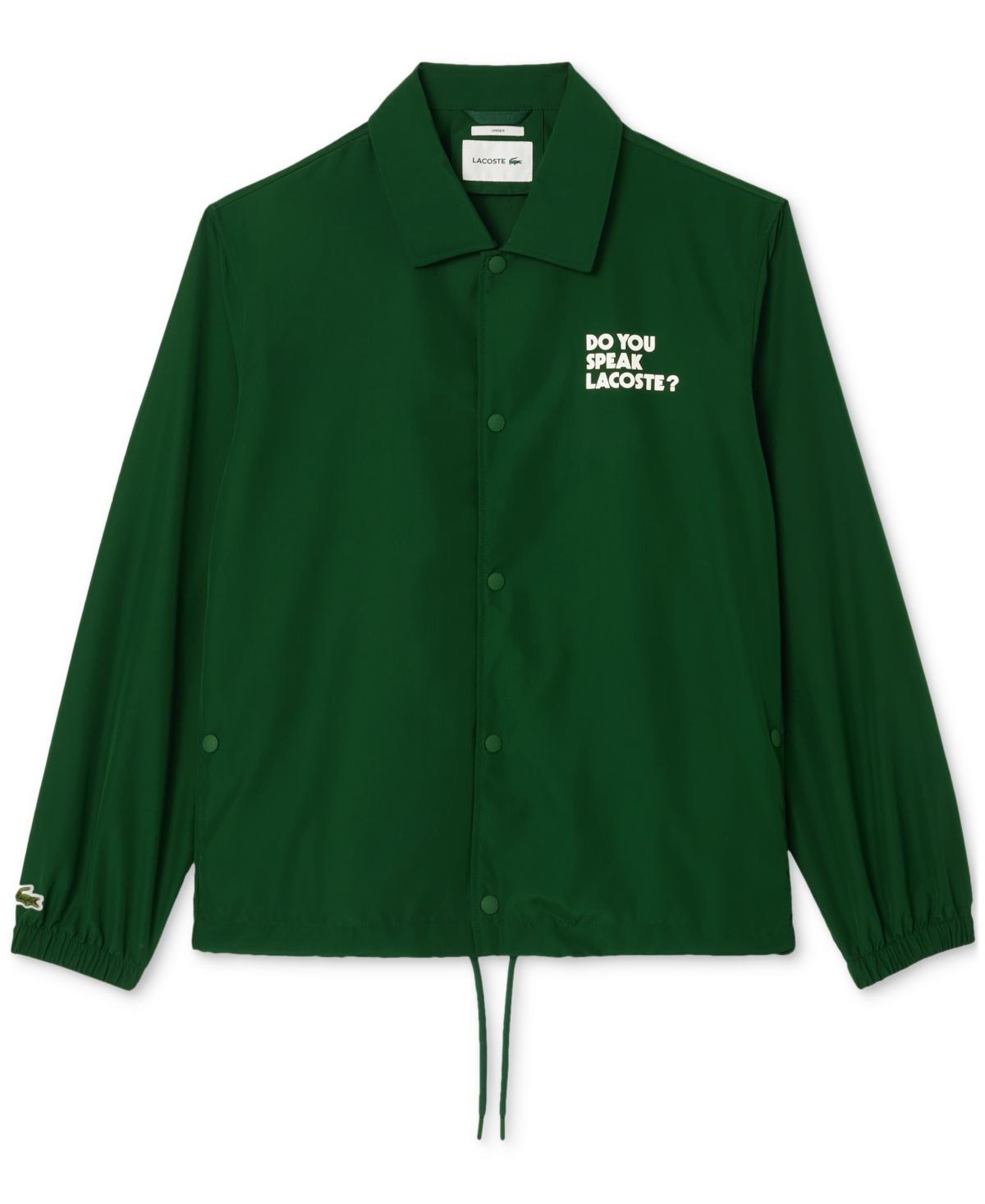 Lacoste Mens Lightweight Snap-Front Coach Jacket Product Image