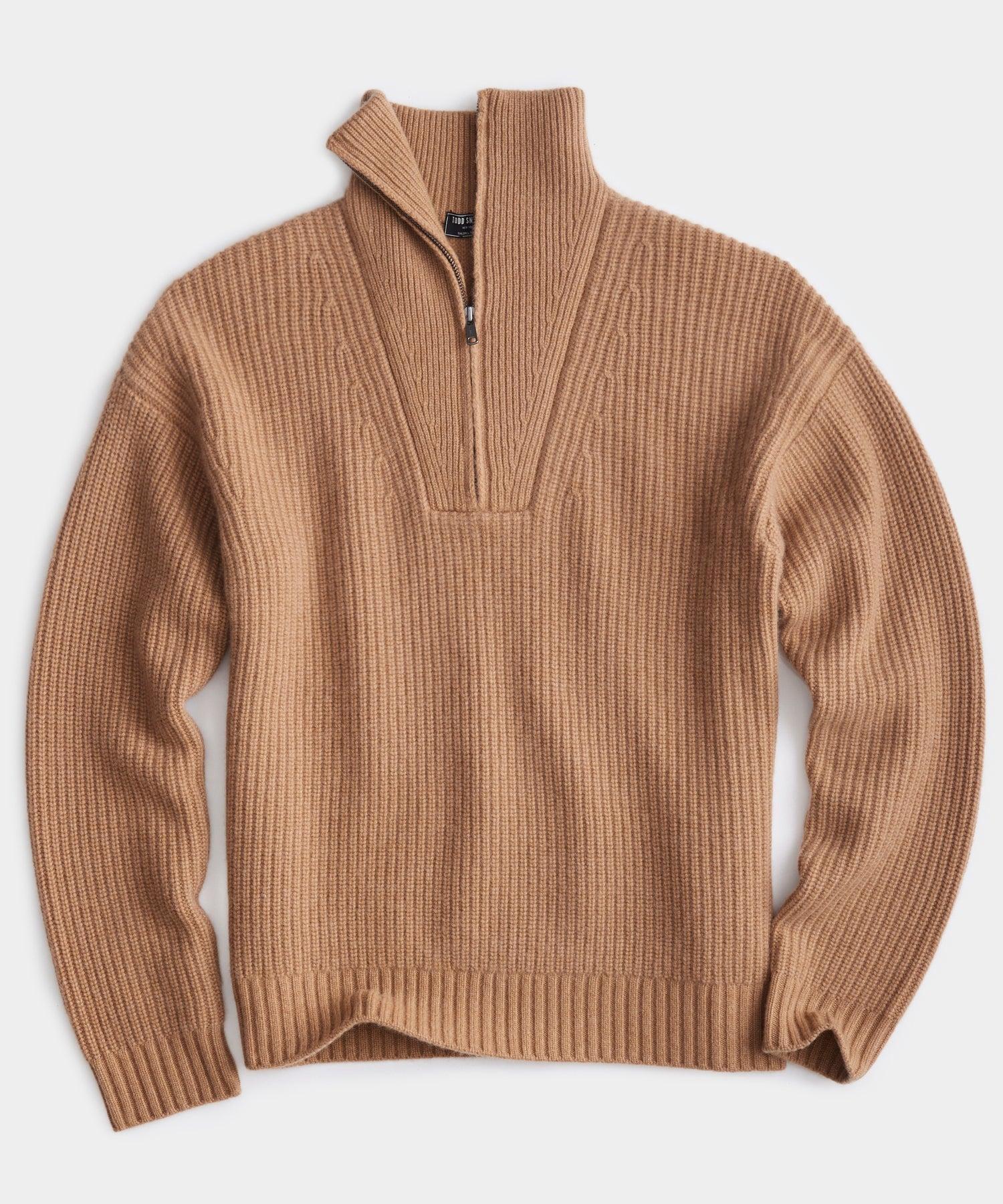 Luxe Cashmere Zip Mock Neck Product Image