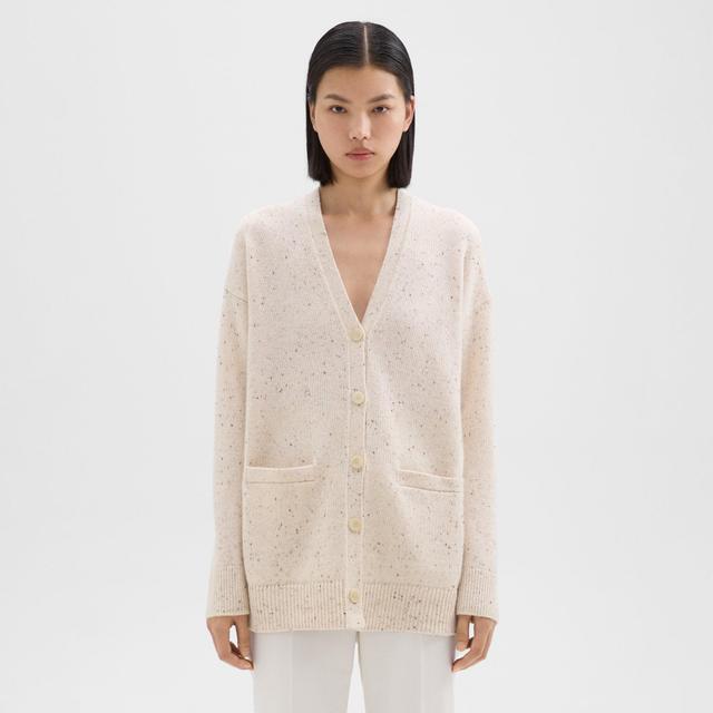 Theory Boxy Wool & Cashmere Cardigan Product Image