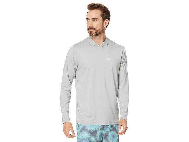 Hurley Hybrid Upf Hooded Ls (Lt. Stone Grey) Men's Swimwear Product Image