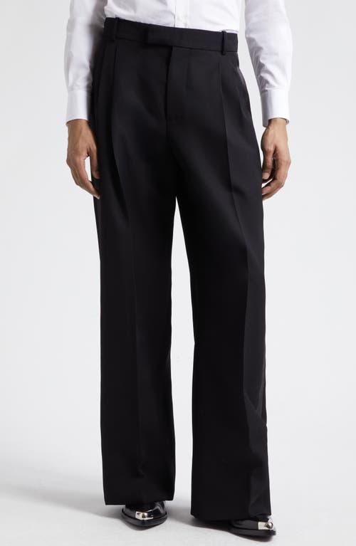 Mens Pleated Loose-Fit Twill Trousers Product Image