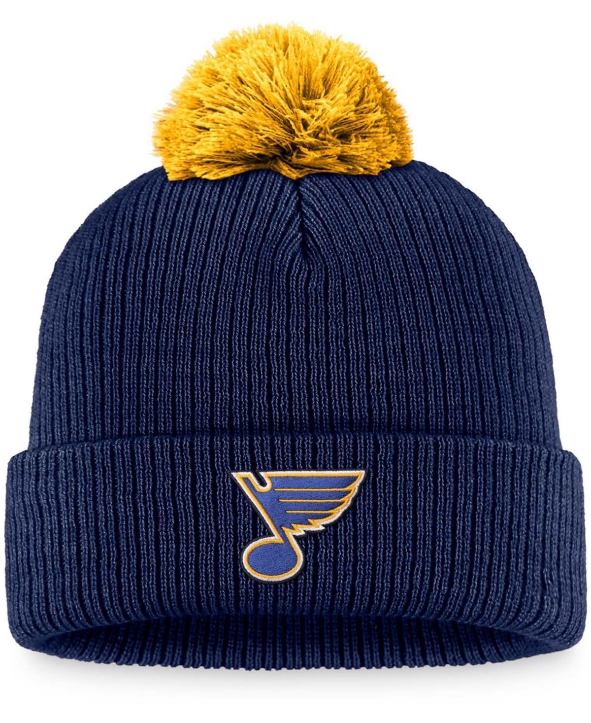 Mens Fanatics Branded St. Louis Blues Team Cuffed Knit Hat with Pom Product Image