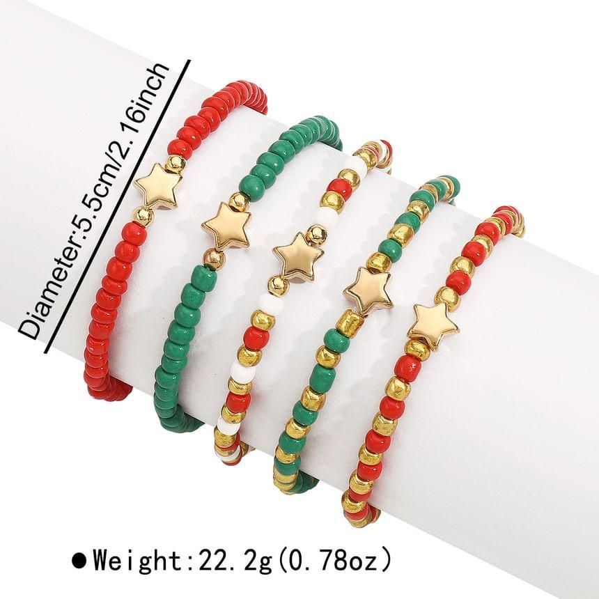 Set of 5: Star Beaded Bracelet Product Image