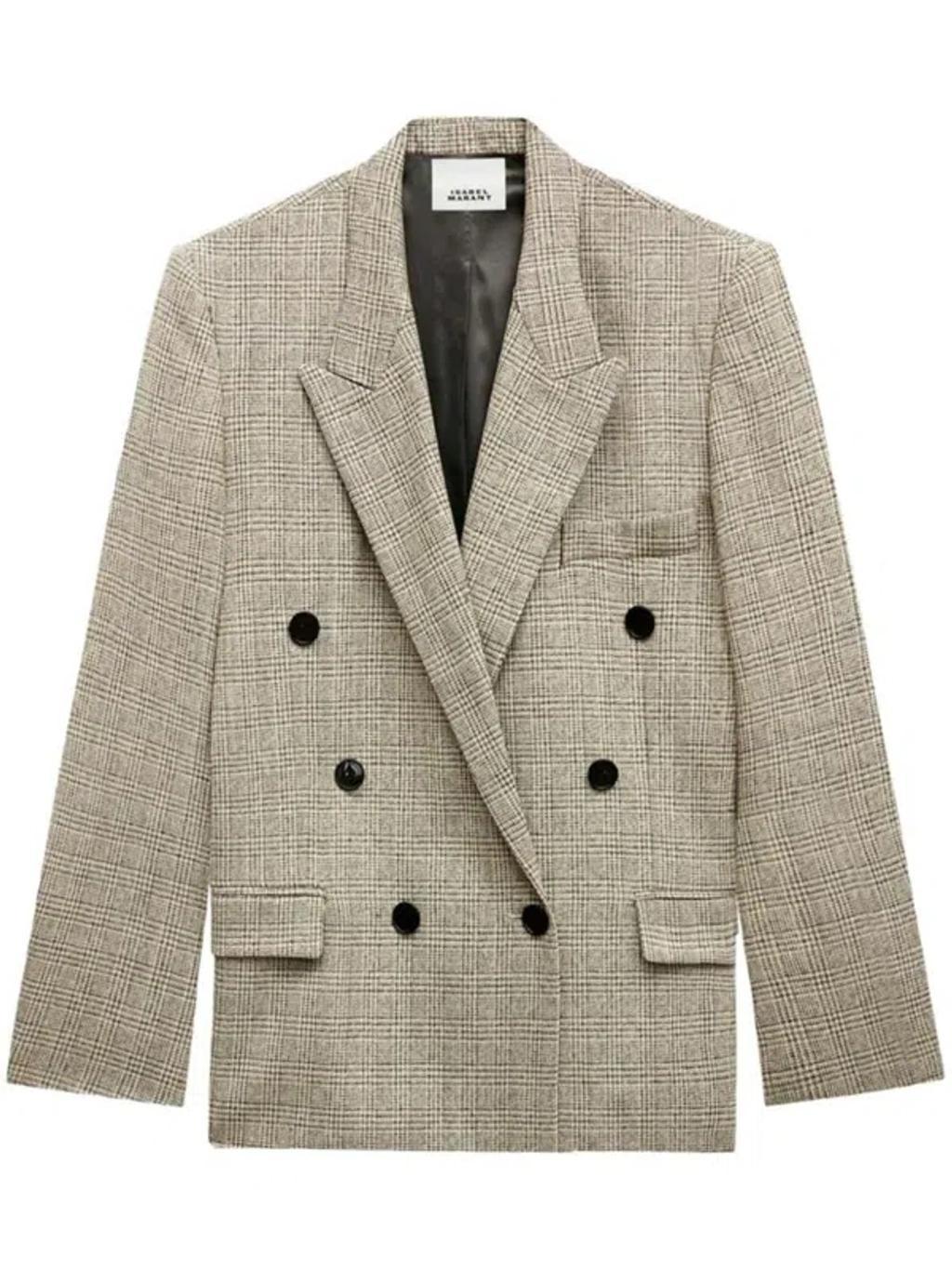 ISABEL MARANT Klero Double Breasted Blazer In Multicolour Product Image