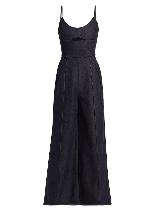 Womens Weston Denim Cut-Out Jumpsuit Product Image