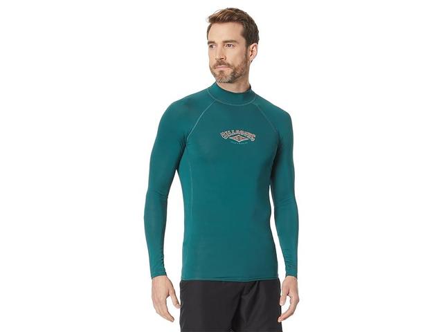 Billabong Arch Diamond Performance Fit Long Sleeve Rashguard (Dark Teal) Men's Swimwear Product Image