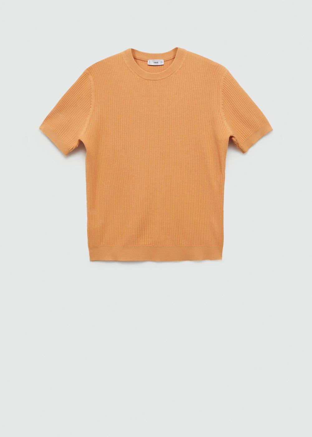 Ribbed  knit t-shirt - Men | MANGO USA Product Image