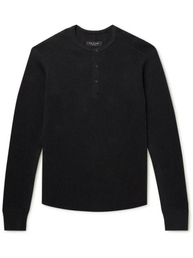 RAG & BONE Long Sleeve Classic Henley In Black Product Image