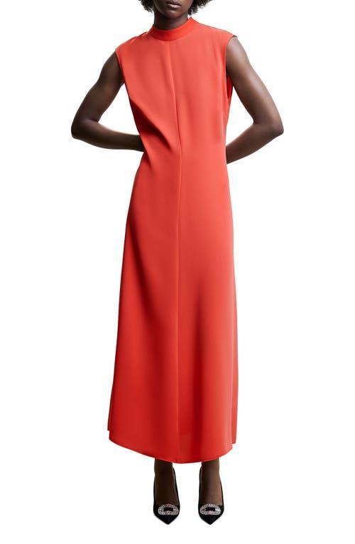 MANGO Tie Mock Neck Maxi Dress Product Image