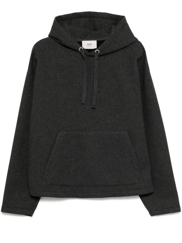 AMI ALEXANDRE MATTIUSSI Wool-blend Sweatshirt In Grey Product Image