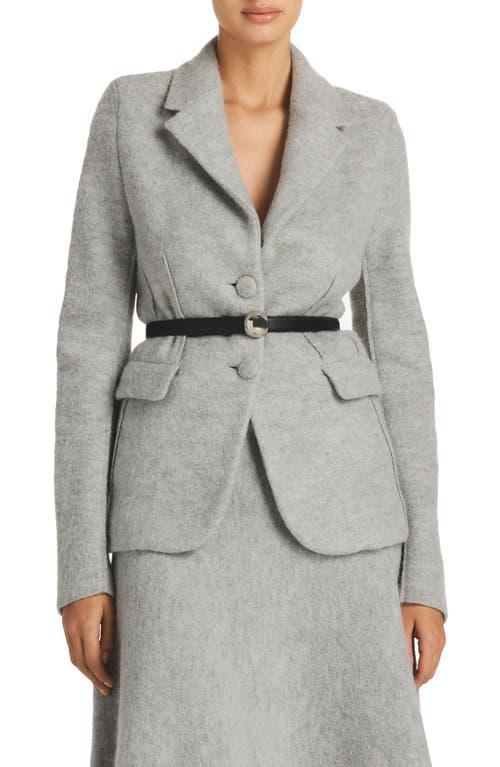 St. John Collection Brushed Wool Blend Belted Jacket Product Image