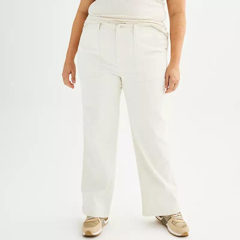 Plus Size Sonoma Goods For Life Utility Wide-Leg Pants, Womens Product Image