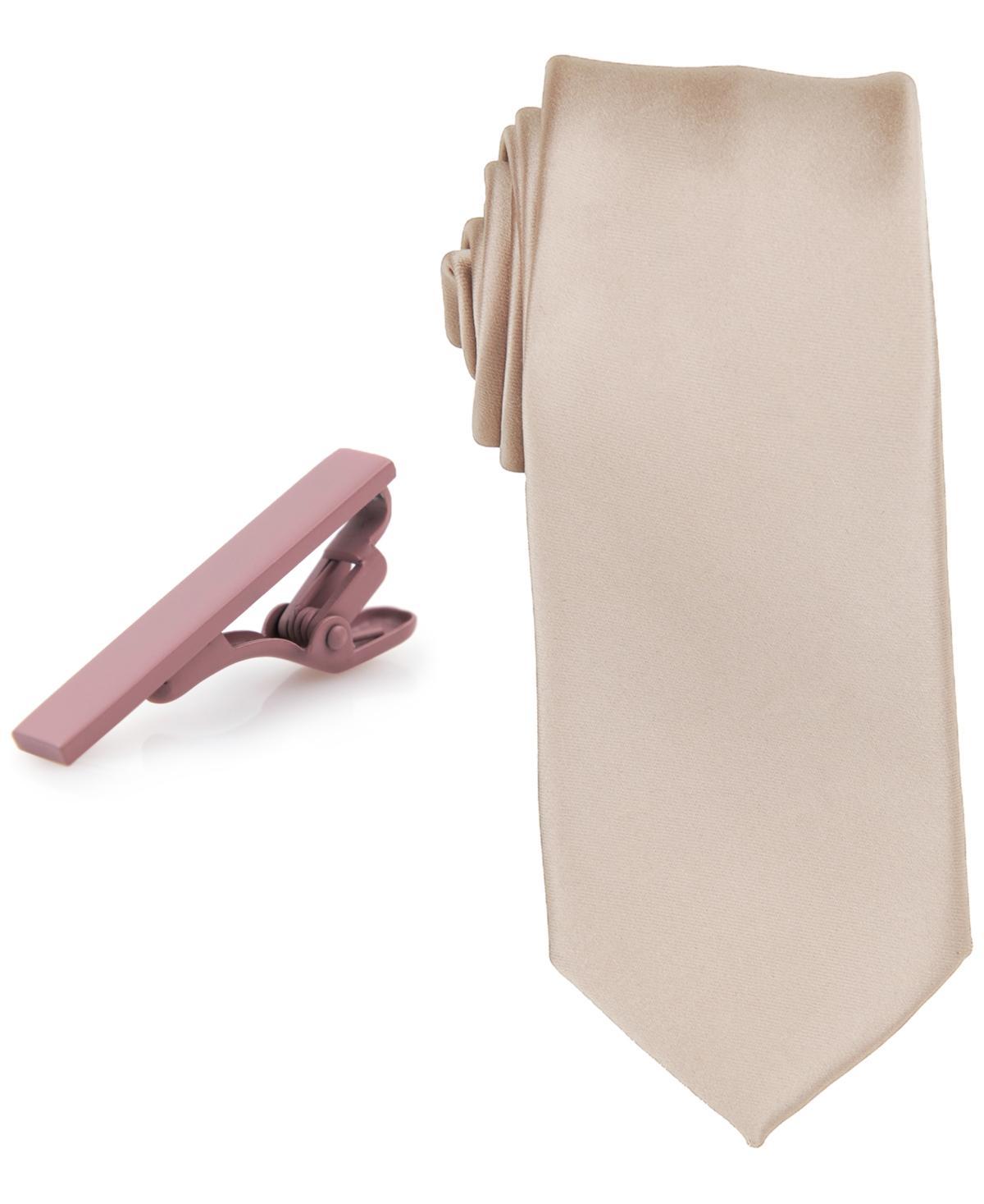 ConStruct Mens Solid Tie & 1-1/2 Tie Bar Set Product Image